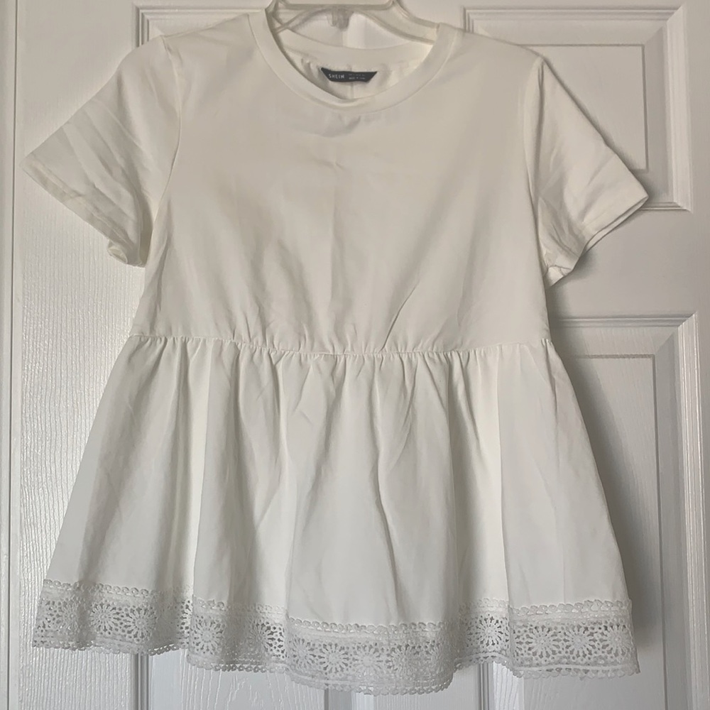 White maternity shirt